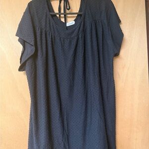 Loveappella Black Textured Blouse